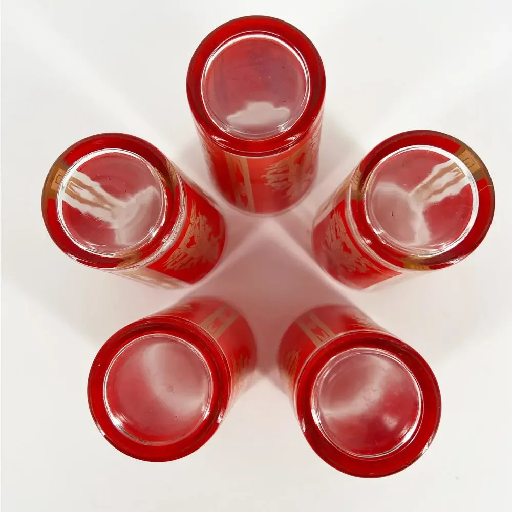 60s highball glasses set of 5 Culver Mandalay Thai Princess 1960s vintage